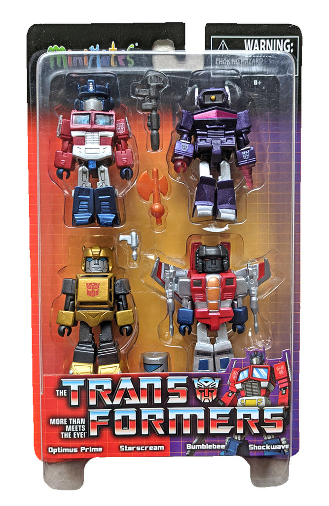 Transformers Minimates - Shockwave, Starscream, Bumblebee & Optimus Prime Action Figures (84391)