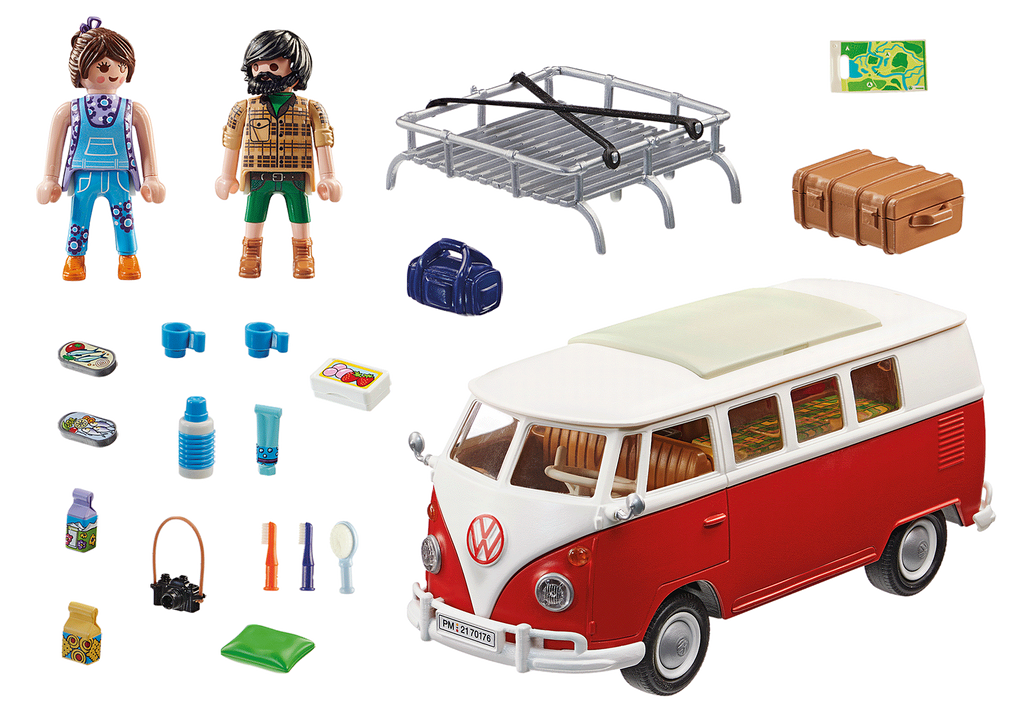 Playmobil - VW Series - Volkswagen T1 Camping Bus (70176) Play Set