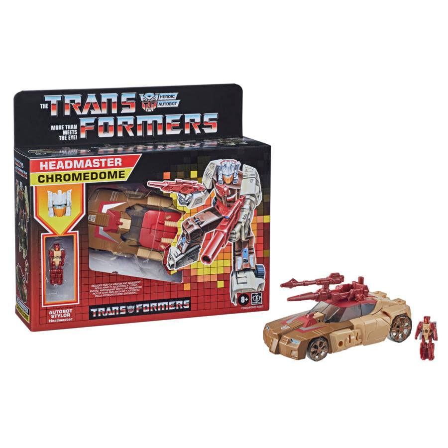 Transformers - Vintage Reissue - Deluxe-Class Headmaster Chromedome & Stylor (F1022) Action Figures LOW STOCK