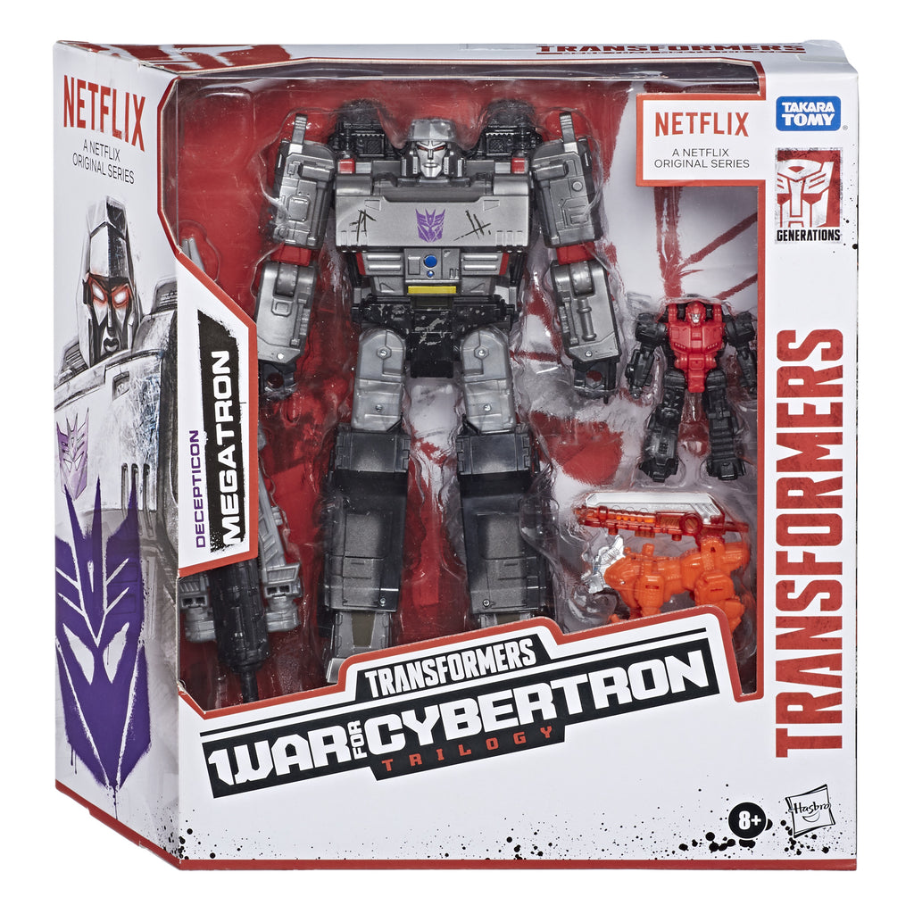 Transformers - War for Cybertron Trilogy Netflix - Voyager Decepticon Megatron Battle Pack 3 Figures (E9500) LOW STOCK