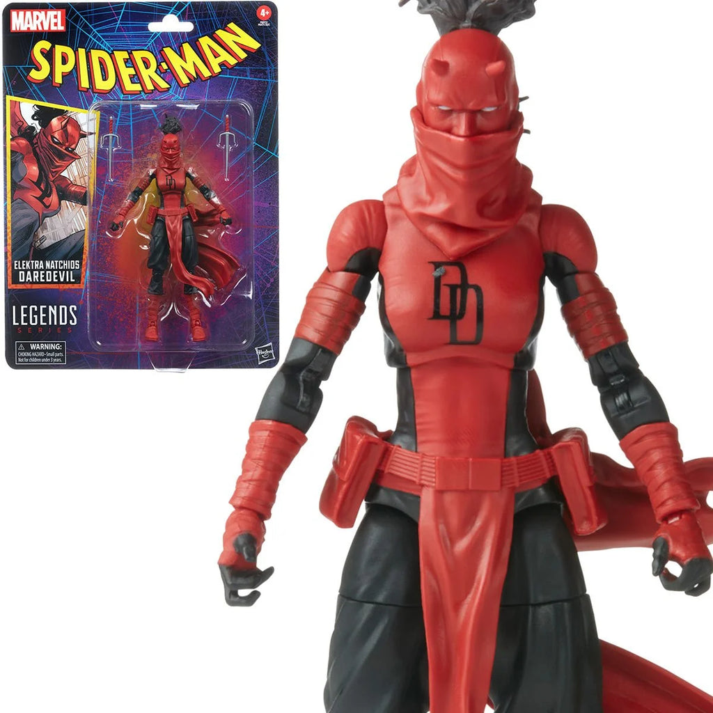 Marvel Legends Retro Collection - Spider-Man - Elektra Natchios Daredevil Action Figure (F6572)
