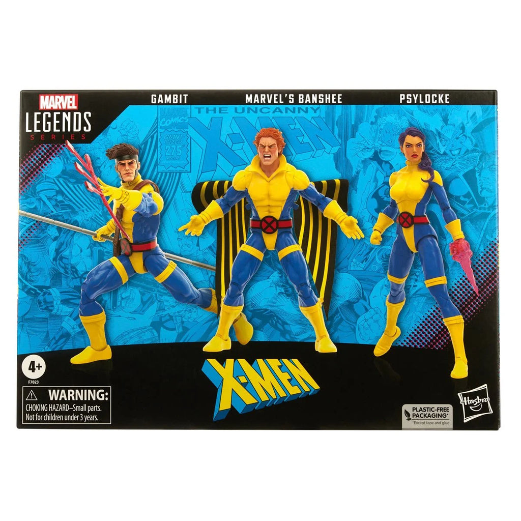 Marvel Legends Series - X-Men 60th Anniversary - Banshee, Gambit, and Psylocke Action Figure Set (F7023)