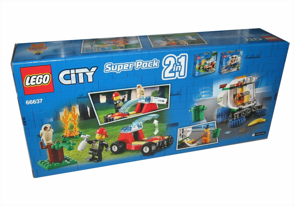 LEGO City - Super Pack 2 in 1: 60247 Forest Fire & 60249 Street Sweeper (66637) Retired Building Toy LOW STOCK