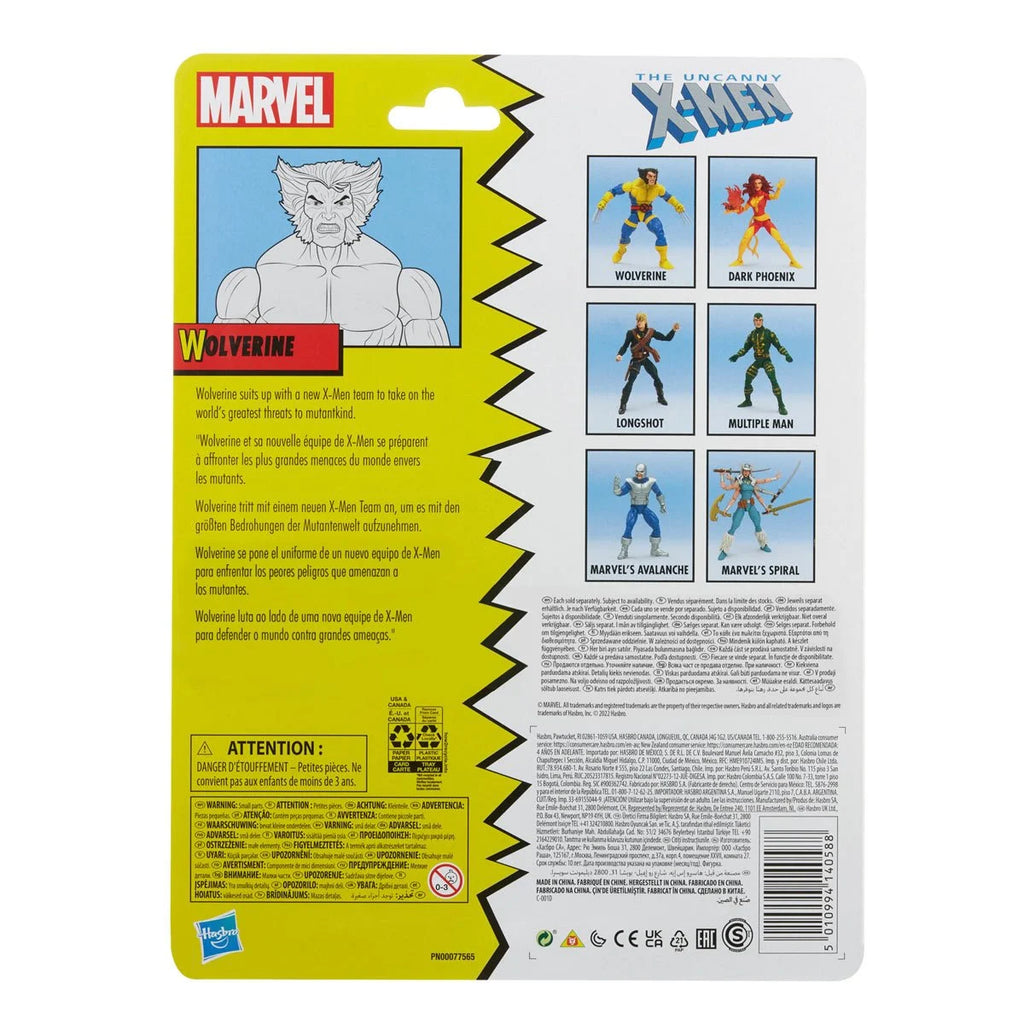 Marvel Legends Retro X-Men Series - Classic Wolverine 6-Inch Action Figure (F3981) LOW STOCK