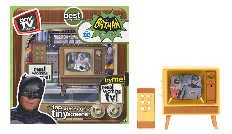 Tiny TV Classics with Working Remote Control - Best Clips from DC Batman: Classic TV Series (06912) LOW STOCK