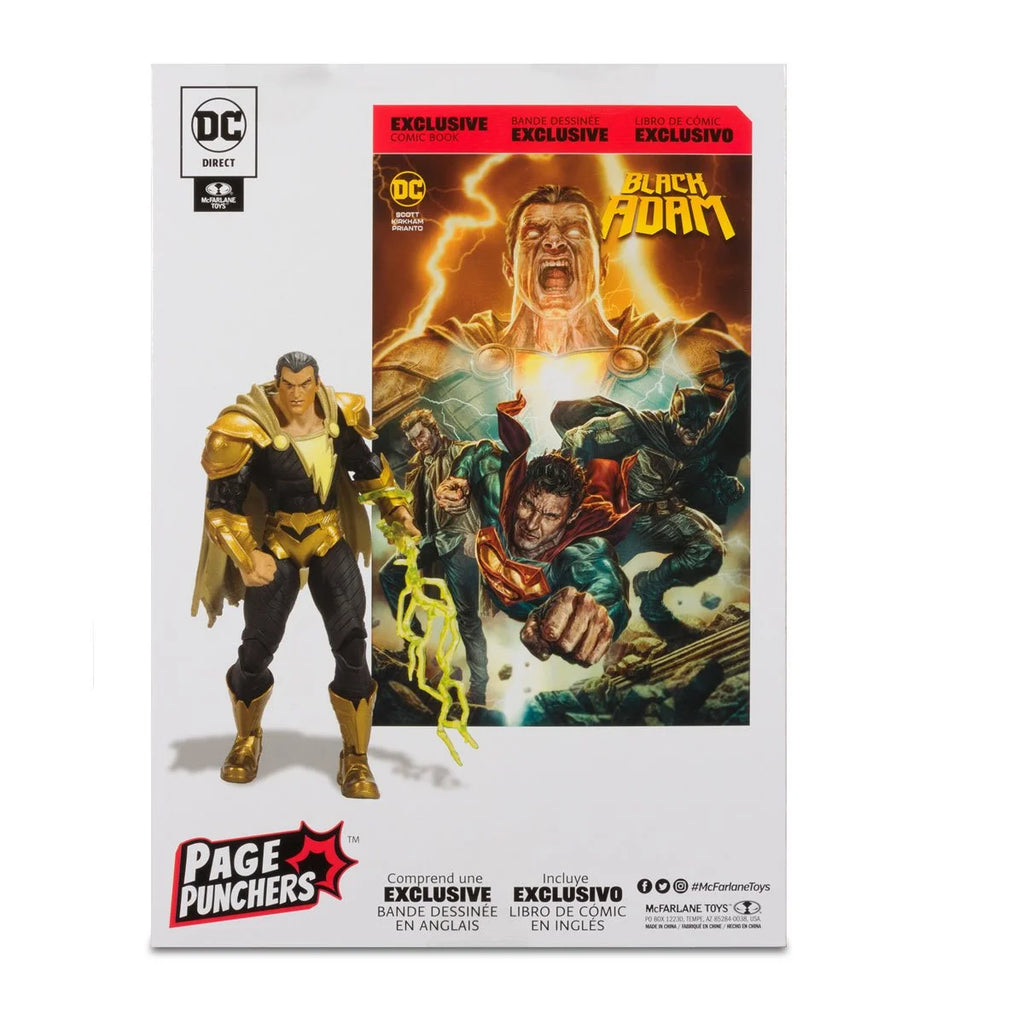 DC Direct (McFarlane Toys) Page Punchers Black Adam Action Figure with Black Adam Comic Book LOW STOCK