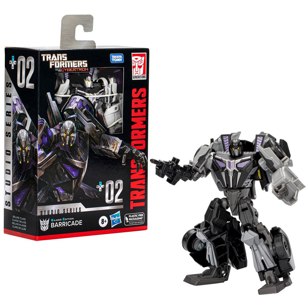 Transformers Studio Series Gamer Edition #02 Deluxe Barricade (War for Cybertron) Action Figure F7234 LOW STOCK
