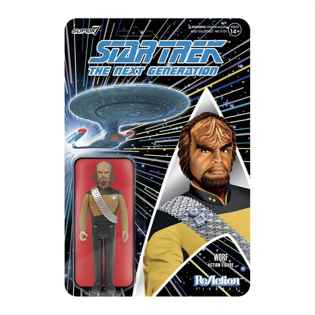 Super7 ReAction Figures - Star Trek: The Next Generation - Worf Action Figure (81127) LOW STOCK