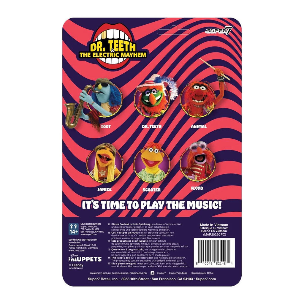 Super7 - The Muppets - Wave 1 - Dr. Teeth & The Electric Mayhem - Animal ReAction Figure (82148)