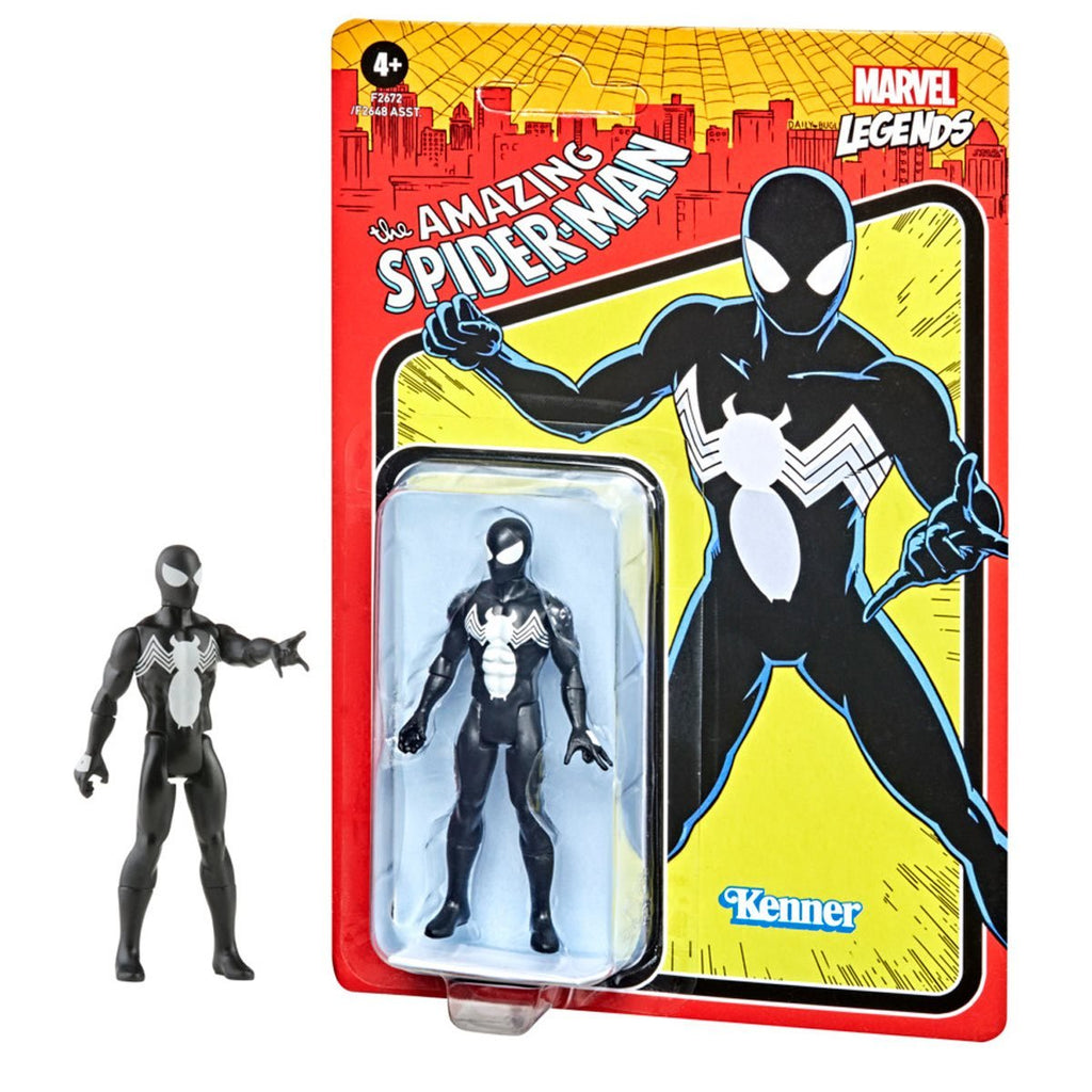 Marvel Legends - Kenner Retro Series - Black Costume Spider-Man 3.75-Inch Action Figure (F2672) LOW STOCK