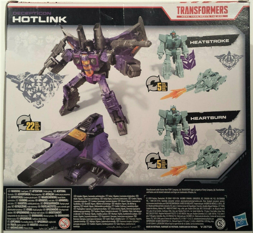 Transformers - War for Cybertron Netflix Trilogy - Voyager Decepticon Hotlink Battle Pack 3 Figures (E9501) LOW STOCK