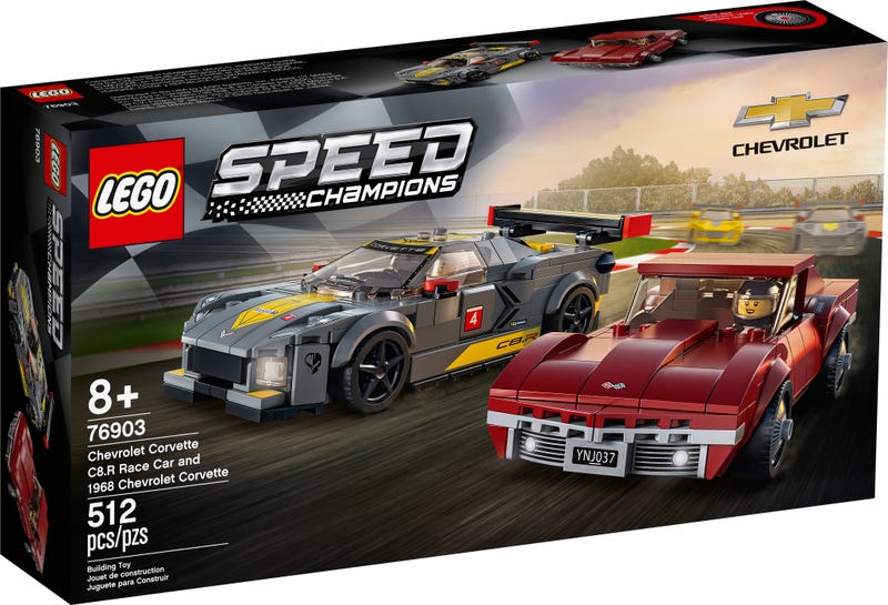 LEGO Speed Champions - Chevrolet Corvette C8.R Race Car and 1968 Chevrolet Corvette RETIRED (76903) LOW STOCK