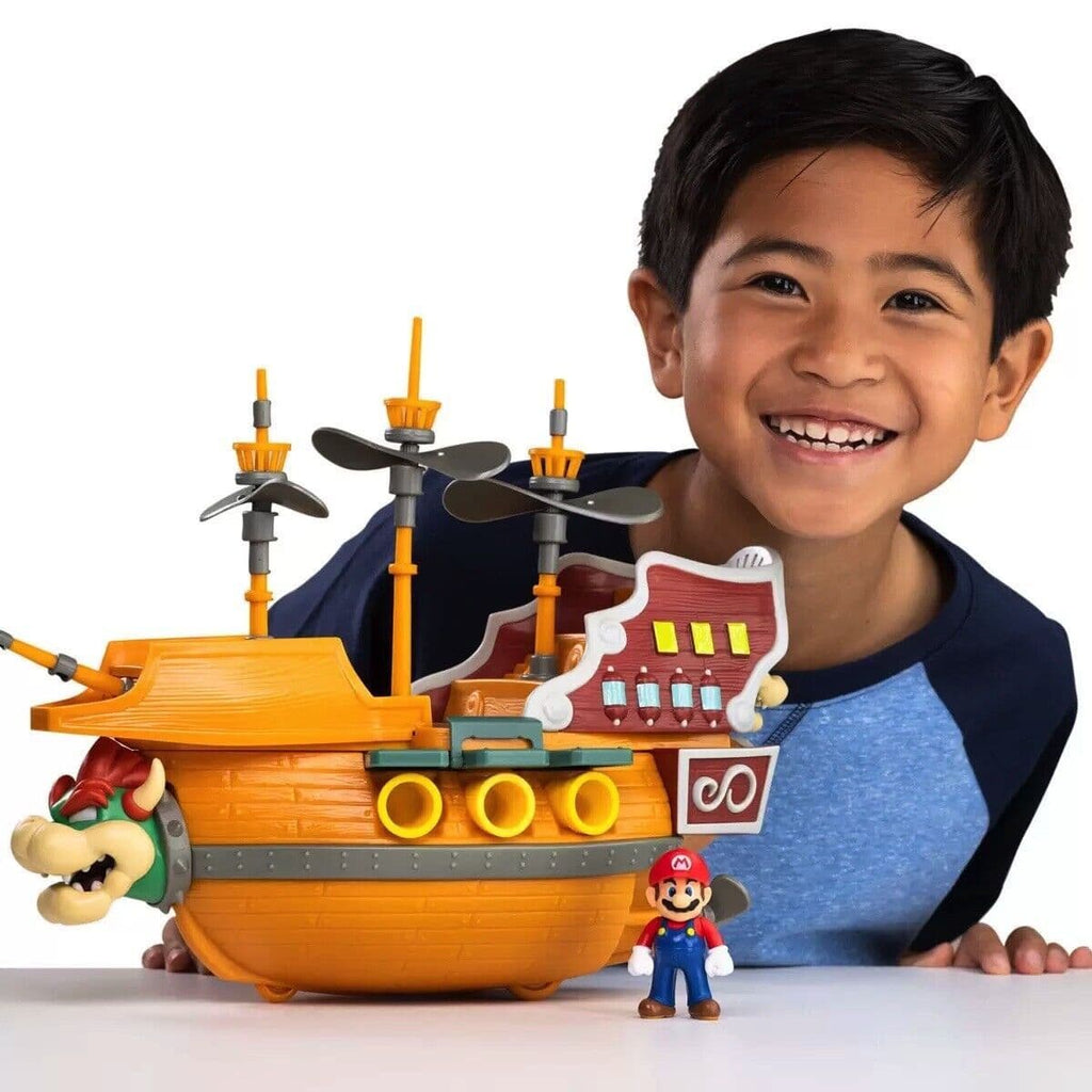 Super Mario Deluxe Bowser\'s Airship (5 Figures Included) Exclusive Playset (41373) LOW STOCK