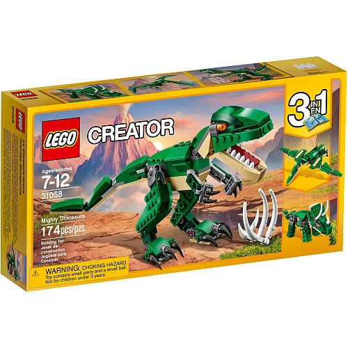 LEGO Creator 3-in-1 - Mighty Dinosaurs T-Rex, Triceratops, or Pterodactyl (31058) Building Toy