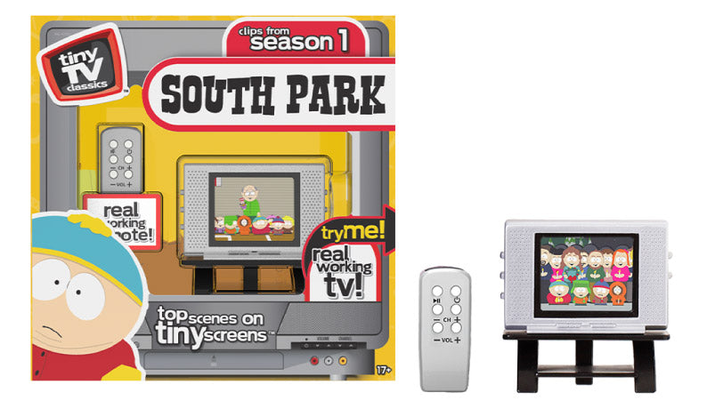 Tiny TV Classics with Working Remote Control - South Park (Clips from Season 1) LOW STOCK