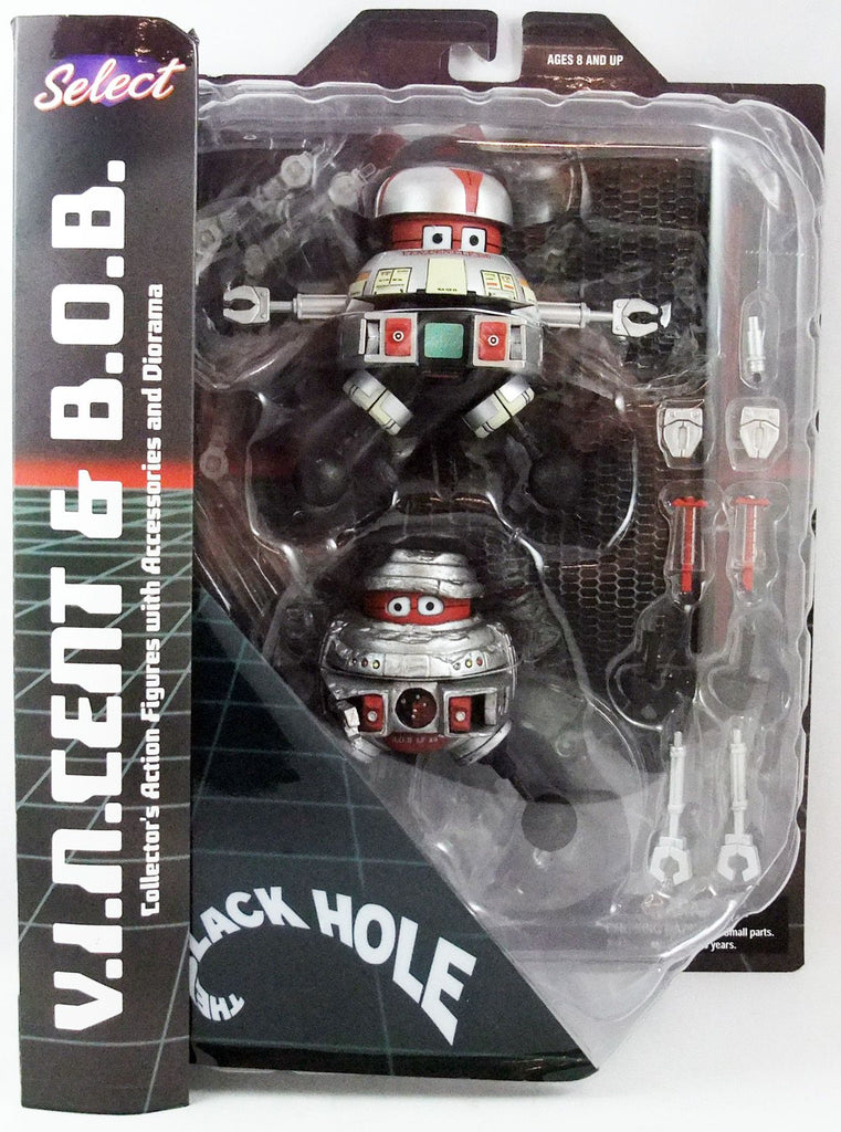 Diamond Select Toys: The Black Hole - V.I.N.CENT & B.O.B. Collector\'s Action Figures with Accessories & Diorama (83789) LAST ONE!